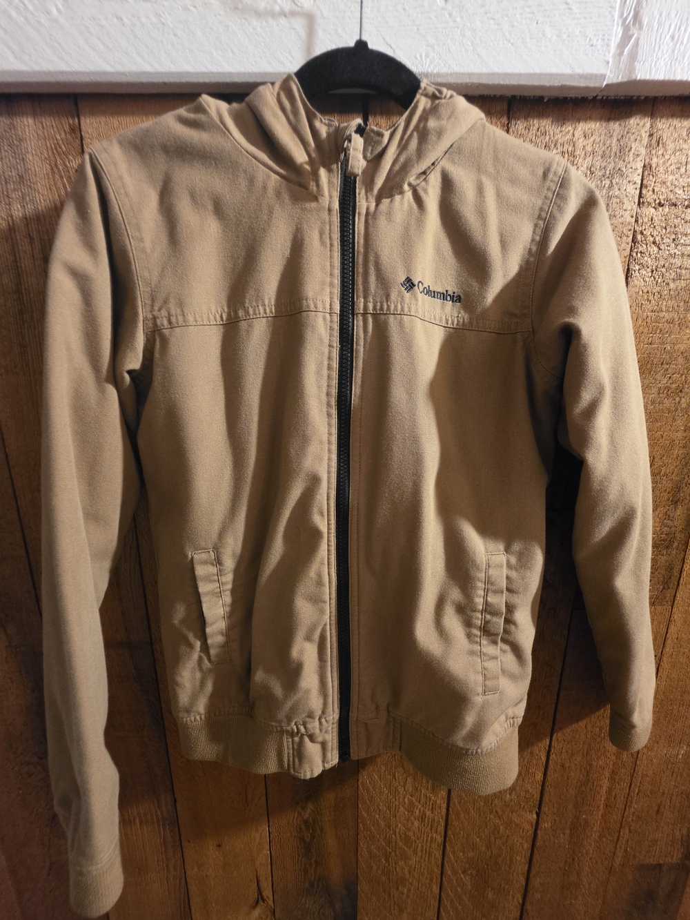 LIKE NEW Columbia Kids' L (14/16) Tan Hooded Jacket